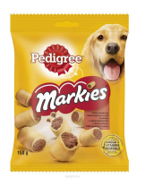 Pedigree Markies Мясное печенье с мозговой косточкой лакомство для взрослых собак всех пород, 150г